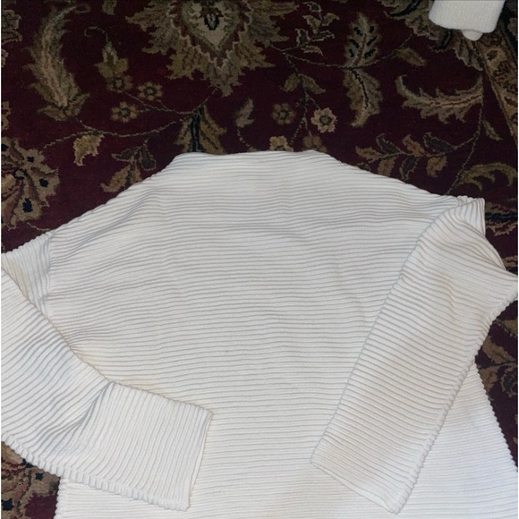 H & M ivory color funnel neck boxy pullover sweater - Picture 1 of 2